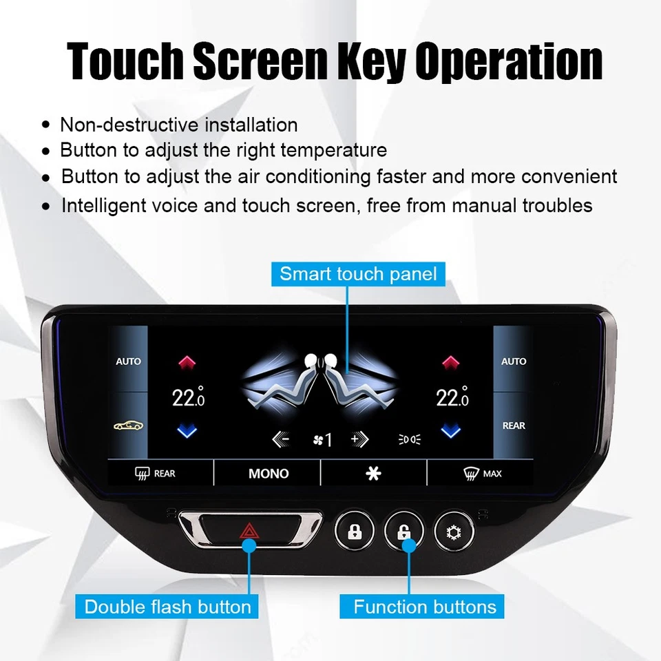 7" Climate Screen AC Air Conditioner Touch Screen Control Panel For Maserati GT - Image 4 of 4