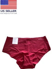 Calvin Klein Women Invisible Hipster Underwear D3429 Brick Red Size Large new