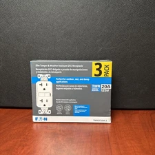 Eaton twrgf20w-3 slim tamper/weather resistant GFCI receptacle (5358)