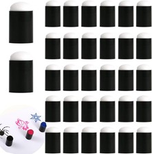 Depvision 30 Pieces Craft Finger Sponge Daubers Drawing Project Black