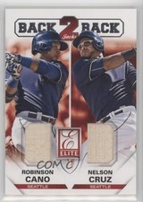 2015 Panini Elite Back 2 Back Jacks Relics Nelson Cruz Robinson Cano #8 4fb