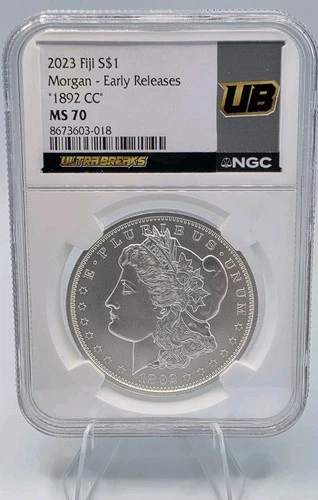 2023 FIJI 1892 CC Morgan Dollar NGC MS70 (Early Releases) Special Label- RARE