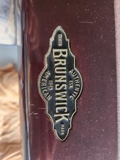 Brunswick Red Slate Top Billiards Pool Table with Accessories