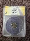 1853 LIBERTY SEATED HALF DIME WITH ARROWS ** ANACS EF-40 **