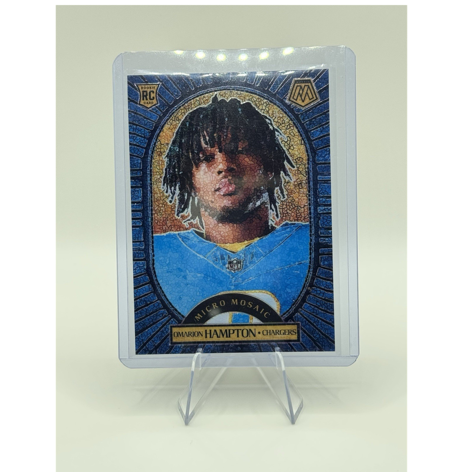 2025 Panini Mosaic Micro Mosaic #11 Omarion Hampton Los Angeles Chargers (RC)