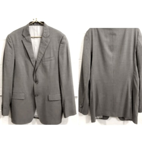 Versace WOOL Jacket Size 52 Gray w light Pinstripe Two Button Sport Coat Luxury - Picture 2 of 15
