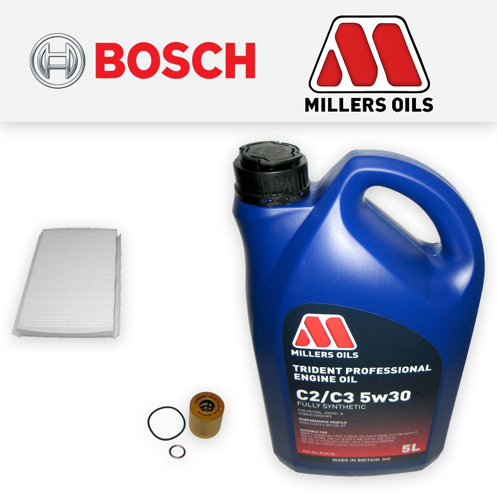 SERVICE KIT for CITROEN C4 1.6 VTI 16V 120 OIL CABIN FILTER with OIL (2008-2010)