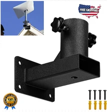 Adjustable Wall Mount Bracket Kit for Satellite Internet Pole Roof Fence Use