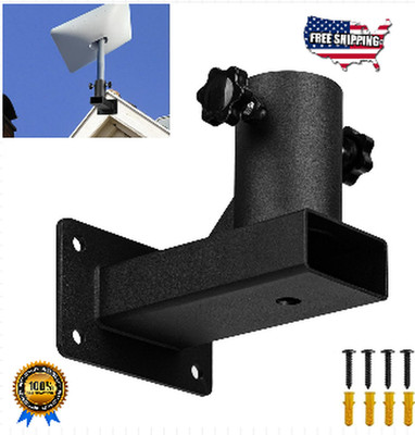 Adjustable Wall Mount Bracket Kit for Satellite Internet Pole Roof Fence Use