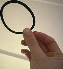 Black Elastic Hair Tie for Women, All Hair Types, Solid Round Casual