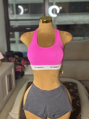 Vetements Women s Bright Pink Sports Bra Size Small New With Tags And Unworn 