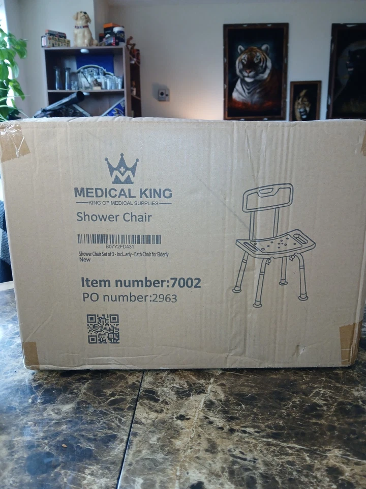 Medical king Shower Chair Set of 3 - Includes Back Scrubber & Additional Spon... - Image 3 of 4