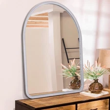 Mirrors for Wall Rustic Wooden Frame Arched Vintage Vanity Wall Mirror for Be...