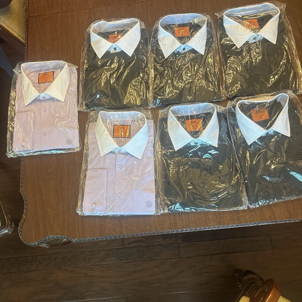 Steven Land Men’s Polo Shirt Contrast Collar Black/White or Purple/White NWT - Image 4 of 4