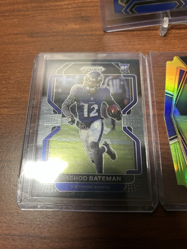 2021 Prizm RC RASHOD BATEMAN Lot (5)  Red Ice, Mosaic, Select RAVENS DIE CUTS - Image 2 of 4