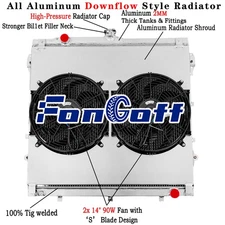 3Row Radiator&Shroud Fan For Toyota Sequoia 08-2014/Tundra Pickup 07-13,09 5.7L