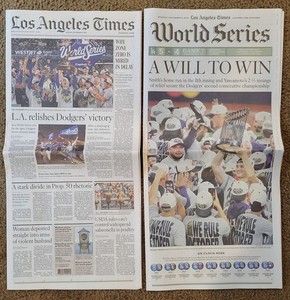 Dodgers World Series Newspaper | eBay