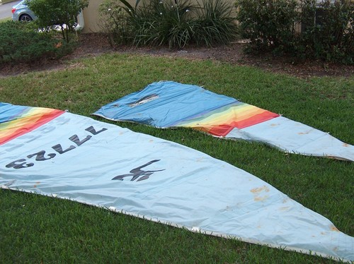 Hobie 16 Sail Main And Jib - Heavy Rust Stains - needs some repairs