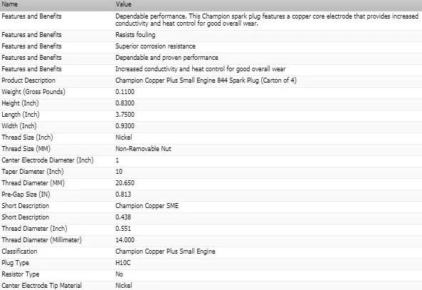 Juego de 8 bujías Champion de cobre para Ford Deluxe 1939 Foto 3 de 4