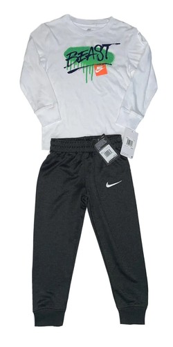 NIKE Reg or DRI-FIT Boys Jogger Sets ; Long /Short Sleeve T-shirt & Jogger 4-7, - Picture 14 of 24