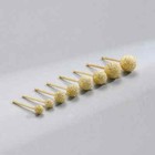 18ct Gold on Silver Frosted Bead ball Stud Earrings 3mm, 4mm, 5mm, 6mm, 8mm