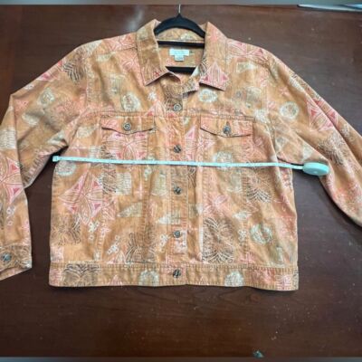 Christopher & banks size L Shacket retro boho Cowgirl Blazer Spring Vacation