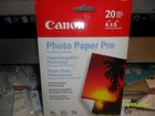Canon Photo Paper Pro 20 Sheets 4 x 6 In Gloss Borderless Printing - Brand New  — photo 1