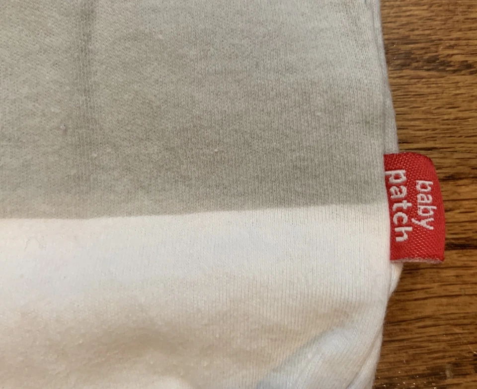 Parche Calabaza Bebé Unisex Footie Dormir Gris Blanco Rayas Algodón Talla 3-6m 67cm Foto 2 de 4