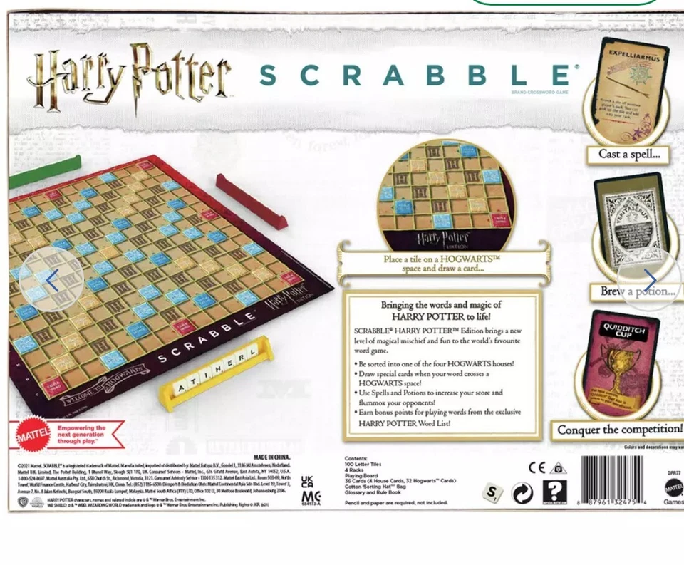 Harry Potter Scrabble Family Fun Word Official Board Game - Image 4 of 4