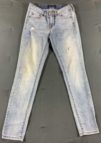 Aeropostale Jegging Womens Junior 0 Short 26x26 High Waist Distressed Blue Jeans - Photo 1/15
