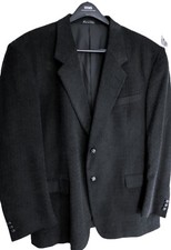 Calvin America Men's Dark Gray Herringbone Corduroy Cotton Blazer Jacket 44R