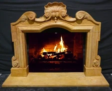 Marble Fireplace Mantle, 17th Century Italian Fireplace Stone Surround Mantel