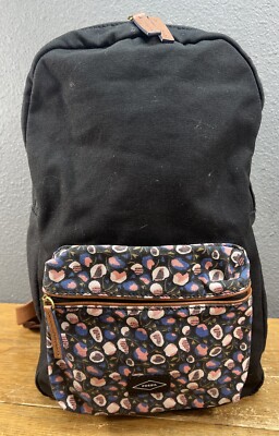 Stunning Fossil Backpack Canvas Floral Pattern Design 