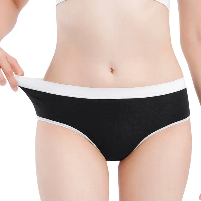 Paquete de 5 Sexy Mujeres Niñas Algodón Bragas Calzoncillos Lencería Ropa Interior Transpirable Foto 3 de 4