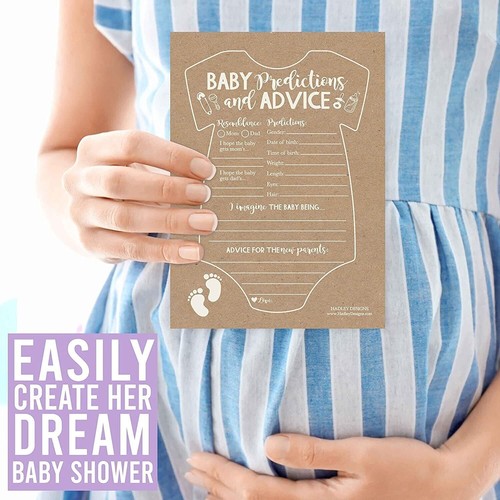 50 Rustic Baby Shower Games Gender Neutral - 4 Games Double Sided, Who Knows... - Picture 9 of 9