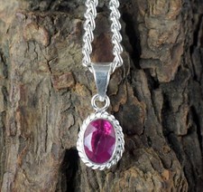 Padparadscha Pink Sapphire 5.70 Ct/10 mm Oval Natural Gemstone Pendant See Video