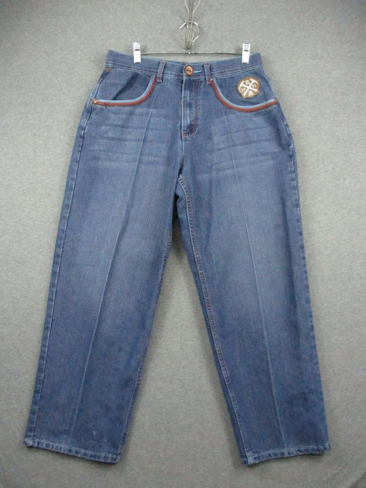 Red Ape Jeans 32x28 Men's Blue Baggy Loose Skater Hip Hop 90s Urban - Image 2 of 4