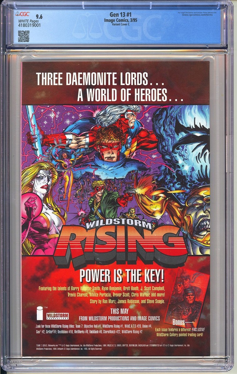 Gen 13 1 CGC 9.6 1995 4180319001 Li'l Gen 13 Art Adams Variant