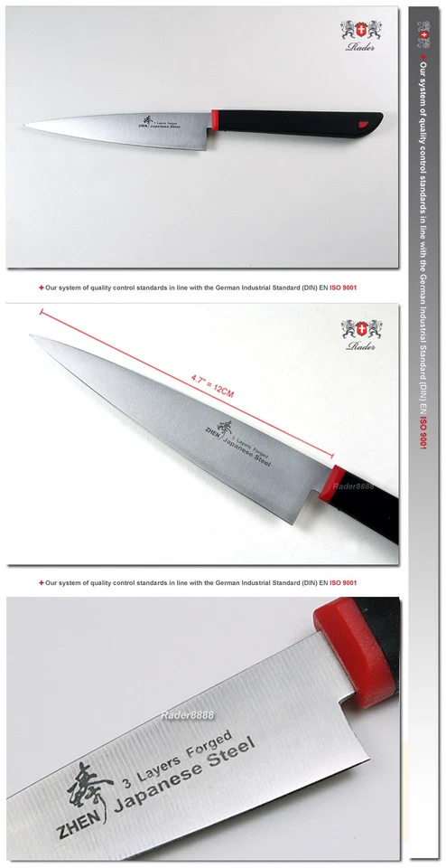 Bonito regalo cuchillo japonés de acero para tallar frutas de chef herramientas de utensilios de cocina de 4,7" Foto 2 de 3