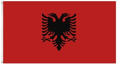 Albanien Fahne Albanische National Länder Flagge mit Ösen 150 x 90 cm