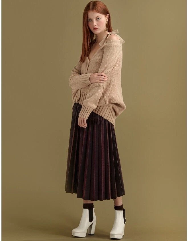 Metallic pleated top skirt ebay