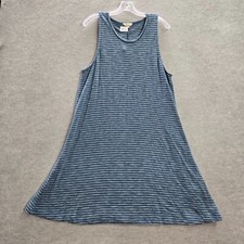 Madewell Women Dress 2XL Blue Striped Highpoint Tank Sleeveless READ