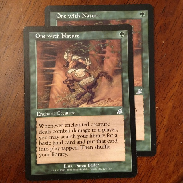 MTG 2x NM One With Nature Green Enchant Creature Scourge SCG EBay