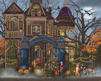 Moonlight Manor Halloween Szene - Kreuzstich Set von Letistitch (L8013)