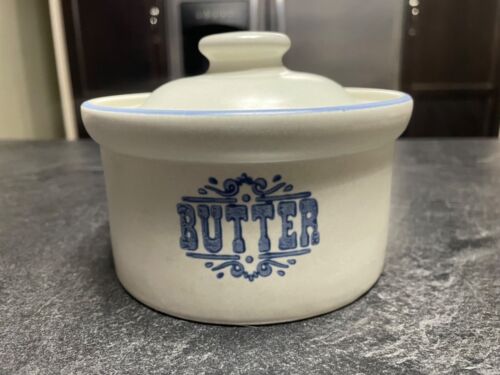 Pfaltzgraff "Yorktowne" Round Butter Tub/Crock With Lid #065 made is USA - Picture 1 of 10