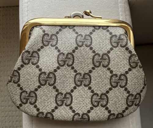 80s Gucci Monogram Top Handle Purse - Lucky Vintage