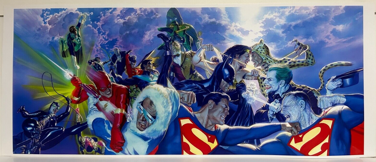 JUSTICE LEAGUE: CLASH PRINT Alex Ross art Wonder Woman Cheetah