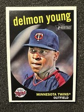 DELMON YOUNG #171 2008 Topps Heritage QTY Minnesota Twins  