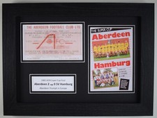 1983 Super Cup Final A4 Photo Match Ticket Display Football Programme Aberdeen