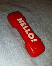 HELLO! 5" Red Toy Phone, Pink Squeaker Pad, ? Hello Kitty ? Replacement Part